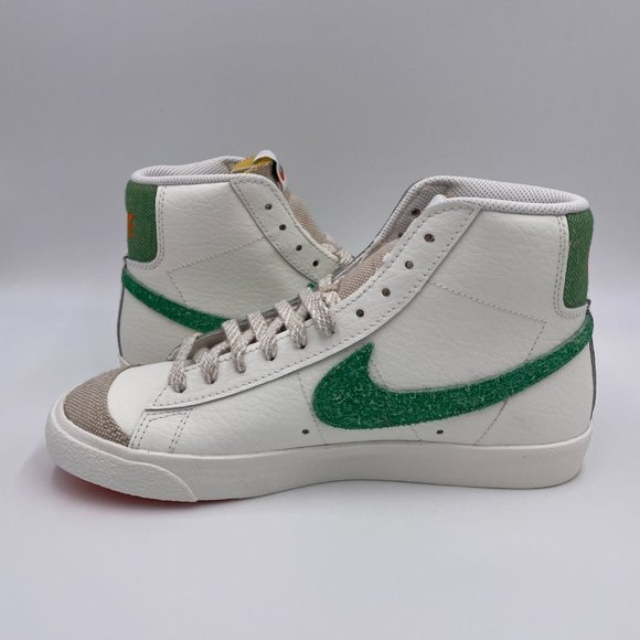 Nike Blazer Mid ' 77  White / Green Womens Shoes - Picture 2 of 8